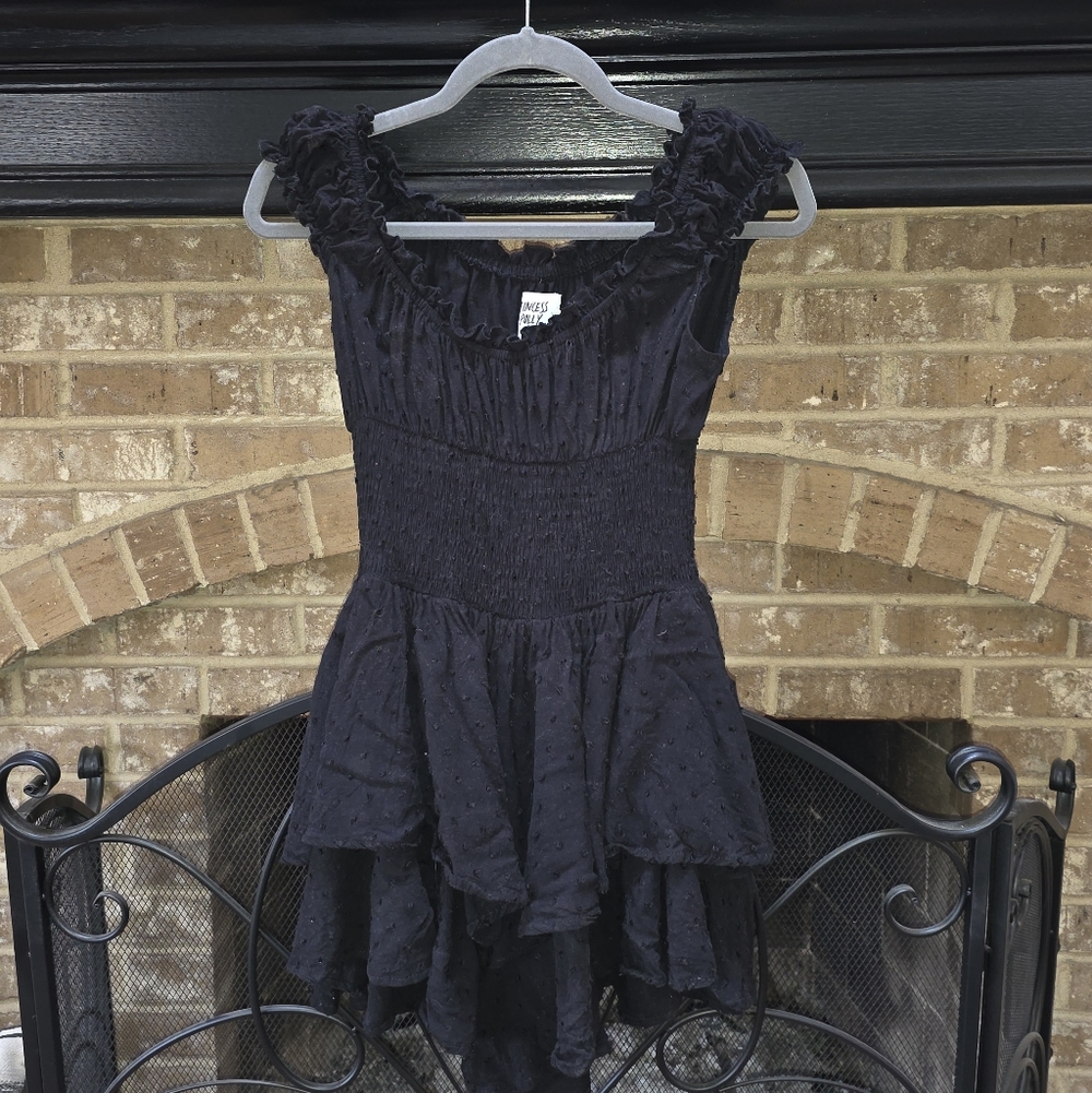 Princess Polly Black Ruffled Tiered Romper